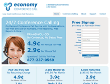 Tablet Screenshot of economyconferencecall.com